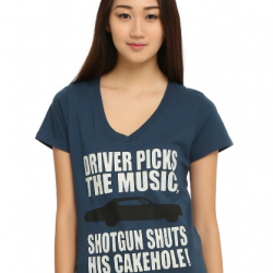 driver picks the music shirt